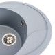 Гранітна мийка для кухні Platinum 5847 ONYX матова (сірий металік)