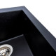 Гранитная мойка для кухни Platinum 4150 SOKIL матовая (черный металлик)