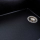 Гранітна мийка для кухні Platinum 8650 DIAMOND матова (чорний металік)
