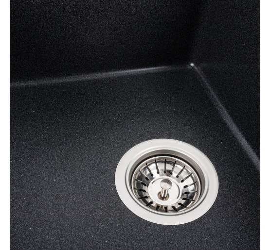 Гранітна мийка для кухні Platinum 5851 ARIA матовий Карбон
