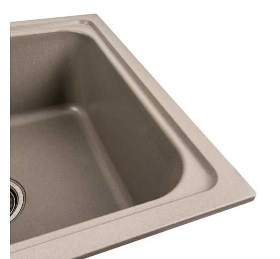 Гранітна мийка для кухні Platinum 7950 Equatoria матовий Титан