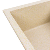 Гранітна мийка для кухні Platinum 6550 LOTOS матовий пісок