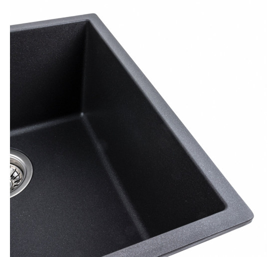 Гранітна мийка для кухні Platinum 4040 RUBA матовий моріон