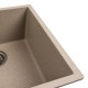 Гранітна мийка для кухні Platinum 4040 RUBA матова сафарі