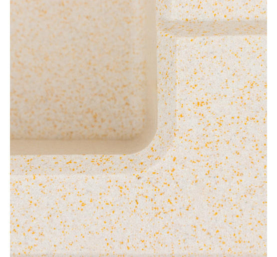 Гранітна мийка для кухні Platinum 7843 SOLID матовий Пісок