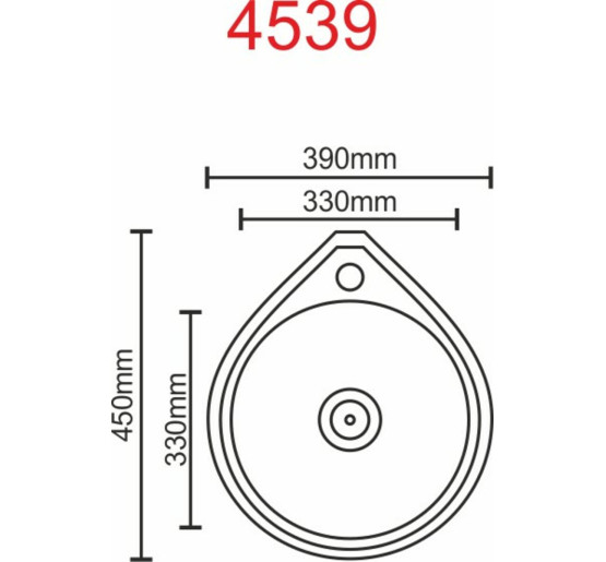 Кухонная мойка из нержавеющей стали Platinum ДЕКОР 4539 (0,6/170 мм)
