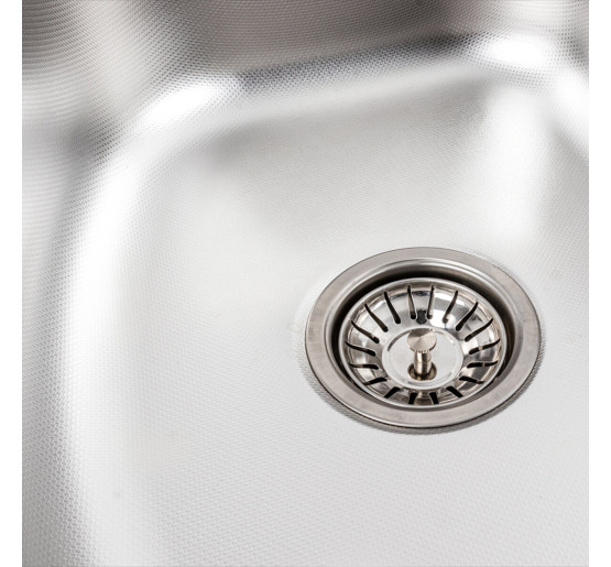 Кухонна мийка з нержавіючої сталі Platinum ДЕКОР 7749 (0,8/180 мм)