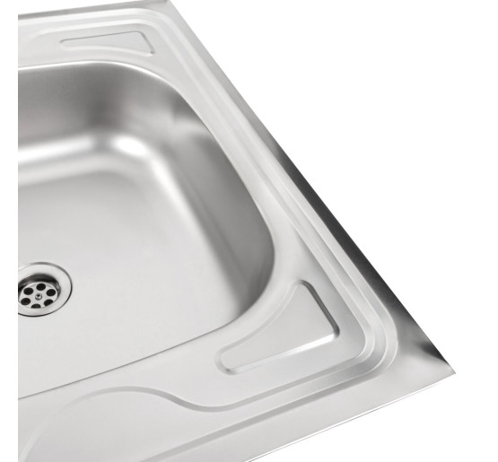 Кухонна мийка з нержавіючої сталі Platinum САТИН 8060 R (0,5/160 мм)