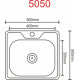 Кухонная мойка из нержавеющей стали Platinum 5050 САТИН (0,7/160 мм)