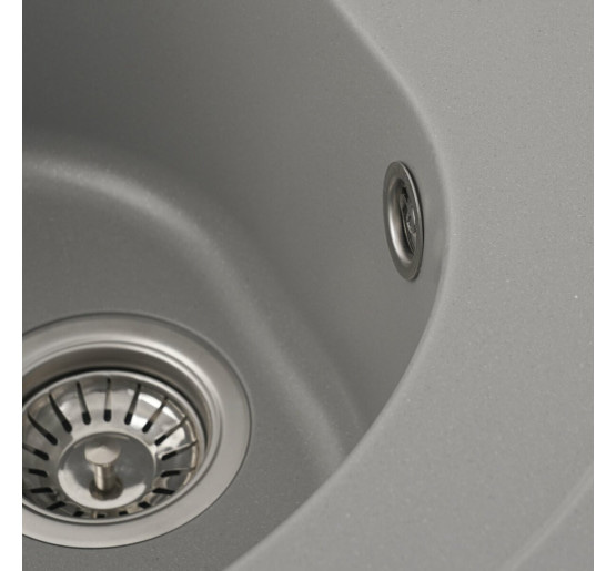 Гранітна мийка для кухні Platinum 510 LUNA матова Сірий металік