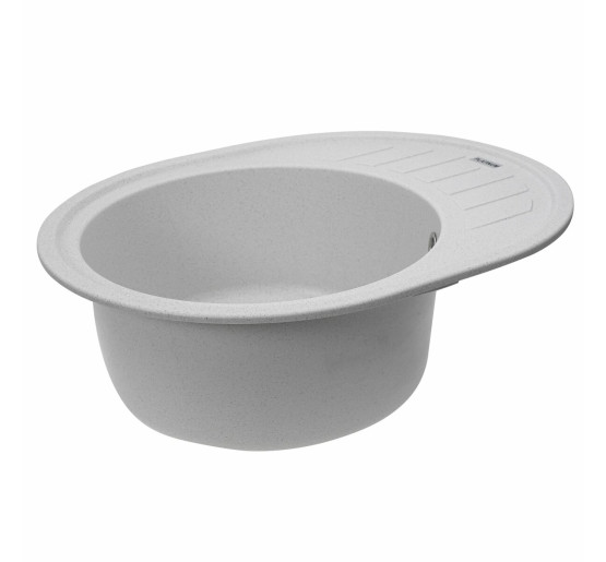 Гранітна мийка для кухні Platinum 6250 SOUL матова Біла в крапку