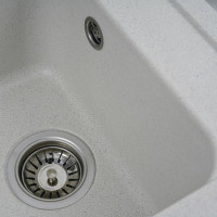 Гранітна мийка для кухні Platinum 4050 KORRADO матова Біла в крапку