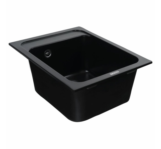 Гранітна мийка для кухні Platinum 4050 KORRADO матова Чорна