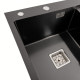 Мойка PVD Platinum Handmade 650x500x230 L черная (квадратный сифон 3,0/1,0)
