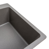 Гранітна мийка для кухні Platinum 7850 Bogema матова (сірий мусон)