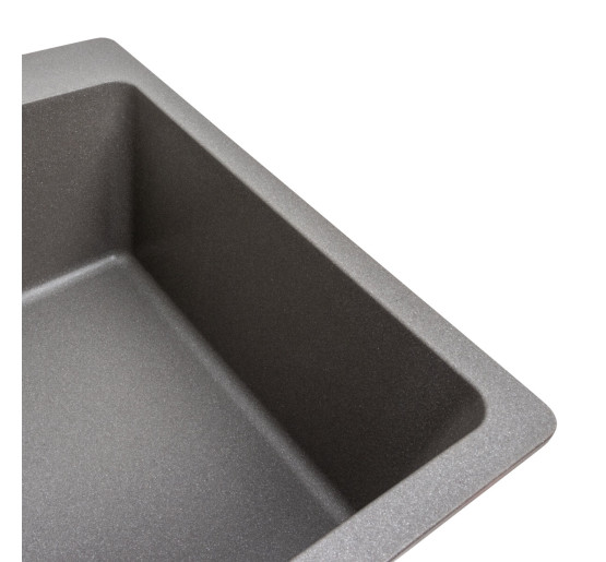 Гранітна мийка для кухні Platinum 7850 Bogema матова (сірий мусон)