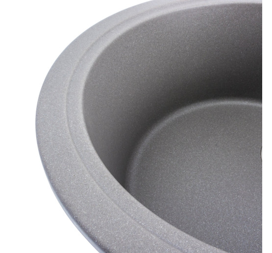 Гранітна мийка для кухні Platinum 5847 ONYX матова (сірий мусон)
