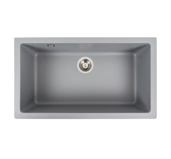 Гранітна мийка для кухні Platinum 7945 Paruana матова (сірий металік)
