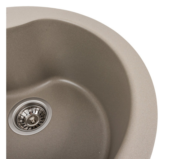 Гранітна мийка для кухні Platinum 480 TURAS матовий Титан