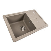 Гранітна мийка для кухні Platinum 6243 LIANA матовий Титан