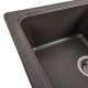 Гранітна мийка для кухні Platinum 7850 VERONA матова Темна скеля