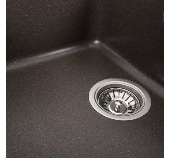 Гранітна мийка для кухні Platinum 7850 VERONA матова Темна скеля