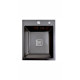 40*50 Мойка PVD черная Platinum Handmade HSBB (квадратный сифон, 3.0,/1.0)