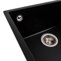 Гранітна мийка для кухні Platinum 4040 RUBA матовий чорний