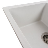 Гранітна мийка для кухні Platinum 6250 ZIRKONE матова білосніжна