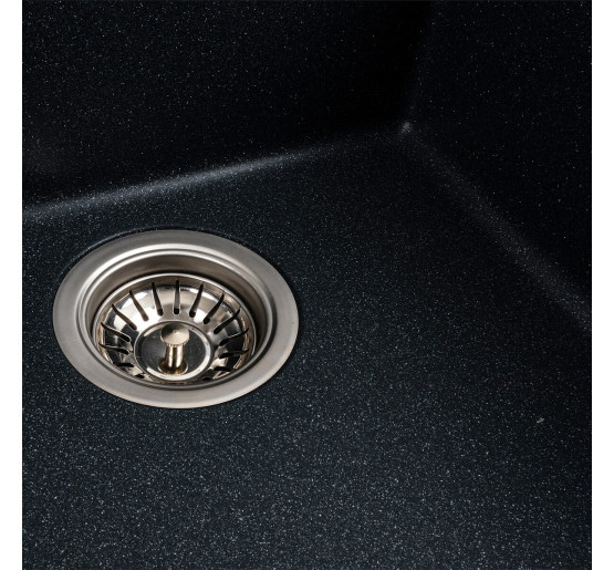 Гранітна мийка для кухні Platinum 4040 RUBA матовий антрацит