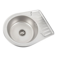 Кухонна мийка з нержавіючої сталі Platinum ДЕКОР 5844 (0,8/180 мм)