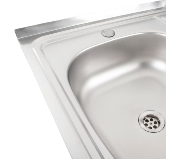 Кухонна мийка з нержавіючої сталі Platinum САТИН 6060 L (0,5/160 мм)