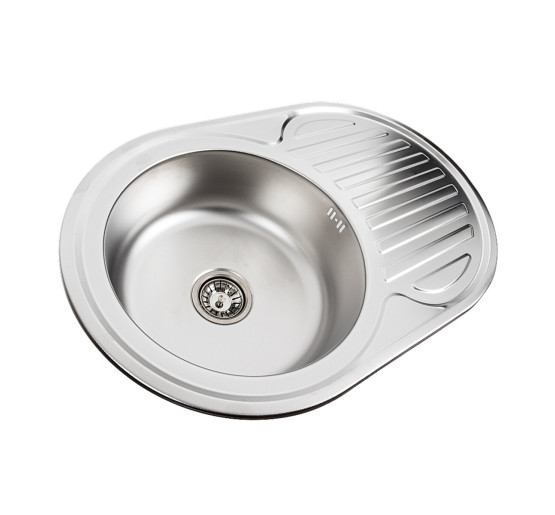 Кухонна мийка з нержавіючої сталі Platinum ДЕКОР 7750 (0,8/180 мм)