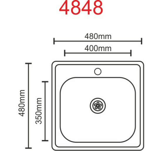 Кухонная мойка из нержавеющей стали Platinum ДЕКОР 4848 (0,6/170 мм)