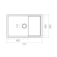 Гранитная мойка для кухни Platinum 7850 CUBE матовая Микс