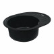 Гранітна мийка для кухні Platinum 6250 SOUL матова Чорний металік