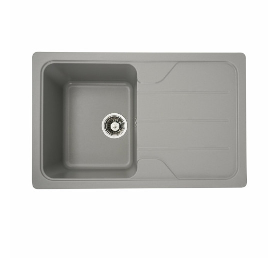 Гранітна мийка для кухні Platinum 7850 VERONA матова Сірий металік