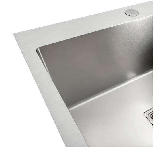 Кухонная мойка Platinum Handmade 60*50 (600x500x230 мм) HSB нержавейка
