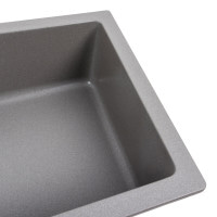 Гранітна мийка для кухні Platinum 7945 Paruana матова (сірий мусон)