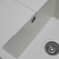 Гранітна мийка для кухні Platinum 5851 ARIA матова Білосніжна