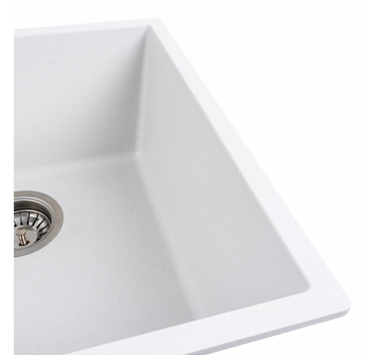 Гранітна мийка для кухні Platinum 4040 RUBA матовий білосніжний