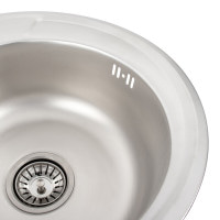 Кухонна мийка з нержавіючої сталі Platinum ДЕКОР 450 (0,6/170 мм)