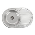 Кухонная мойка из нержавеющей стали Platinum ДЕКОР 7750 (0,6/170 мм)