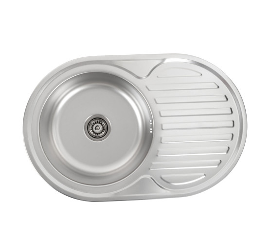 Кухонная мойка из нержавеющей стали Platinum ДЕКОР 7750 (0,6/170 мм)