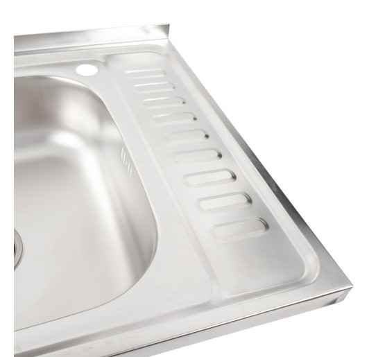Кухонная мойка из нержавеющей стали Platinum САТИН 6050 L (0,7/160 мм)