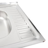 Кухонная мойка из нержавеющей стали Platinum САТИН 6060 R (0,5/160 мм)