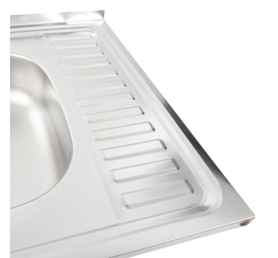 Кухонна мийка з нержавіючої сталі Platinum САТИН 6060 R (0,5/160 мм)