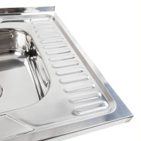 Кухонная мойка из нержавеющей стали Platinum ПОЛИРОВКА 6060 L (0,7/160 мм)