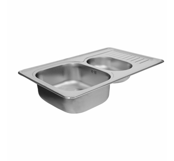 Кухонная мойка из нержавеющей стали Platinum САТИН 7850D (0,8/180 мм)