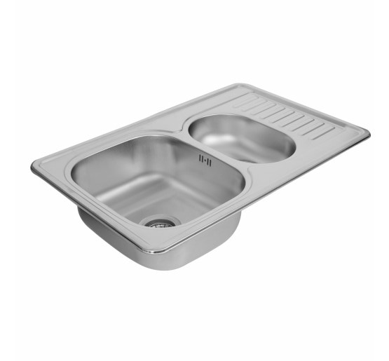 Кухонна мийка з нержавіючої сталі Platinum САТИН 7850D (0,8/180 мм)